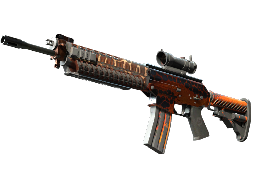 Buy CS2 rifle StatTrak™ SG 553 | Tiger Moth (Battle-Scarred) skin