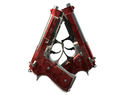 Buy CS2 pistol Dual Berettas | Hemoglobin (Field-Tested) skin