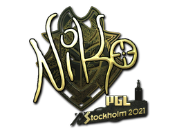 Buy CS2 sticker Sticker | NiKo (Gold) | Stockholm 2021 skin