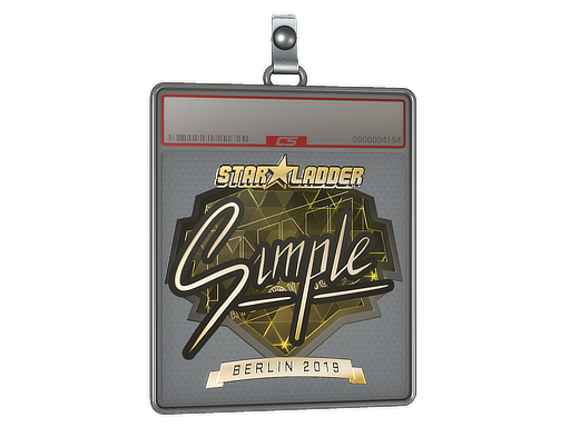 Buy CS2 sticker Sticker Slab | s1mple (Gold) | Berlin 2019 skin