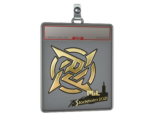 Buy CS2 charm Sticker Slab | Ninjas in Pyjamas (Gold) | Stockholm 2021 skin