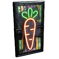 Buy Rust sheet metal door Neon Carrot Door skin