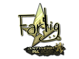 Buy CS2 sticker Sticker | Farlig (Gold) | Antwerp 2022 skin