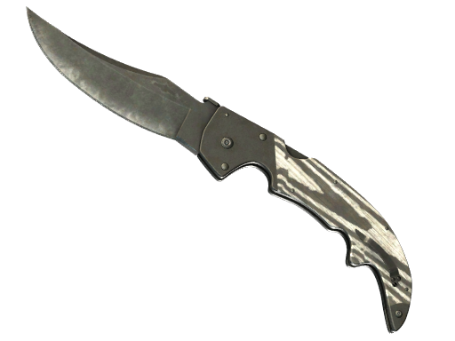Buy CS2 knife ★ Falchion Knife | Black Laminate (Battle-Scarred) skin