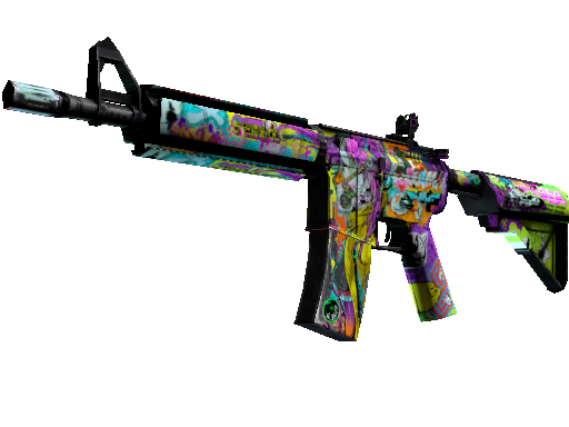 Buy CS2 rifle StatTrak™ M4A4 | In Living Color (Well-Worn) skin