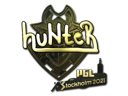 Buy CS2 sticker Sticker | huNter- (Gold) | Stockholm 2021 skin