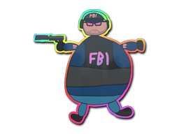 Buy CS2 sticker Sticker | Poorly Drawn FBI (Holo) skin