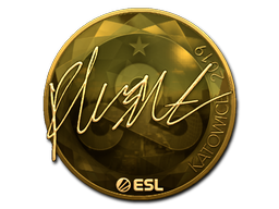 Buy CS2 sticker Sticker | flusha (Gold) | Katowice 2019 skin